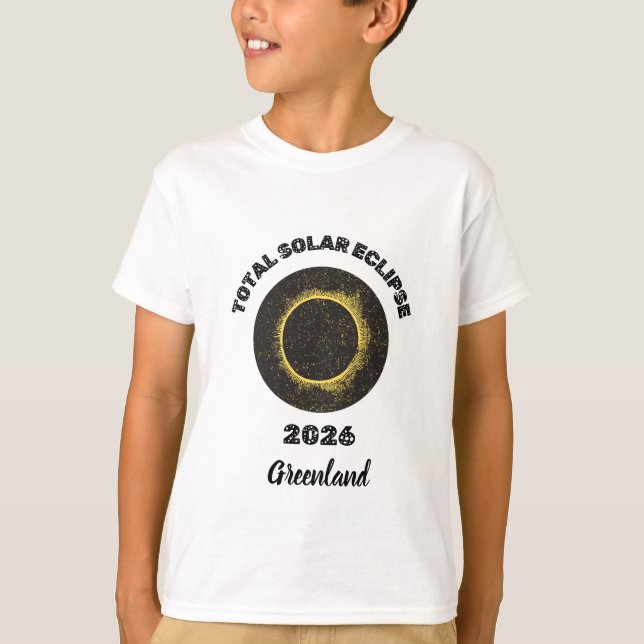 Eclipse Total de Sol 2026 Camiseta Infantil de Tot (Anverso)