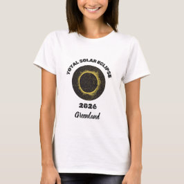 Eclipse Total de Sol 2026 Totalidad Camiseta Femen