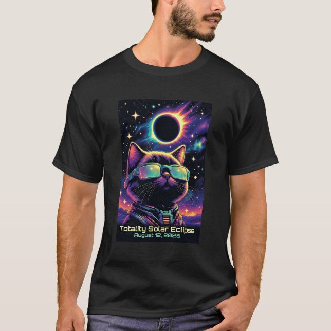 Eclipse Total Solar 12 de agosto de 2026 Camiseta  (Anverso)