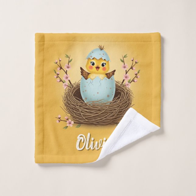 Eclosión Próxima Cute Shower de Bebé Pollo (Toallita)