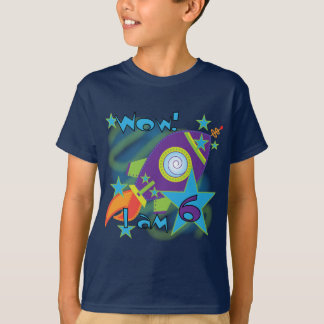 Eco de cohetes 6ª camisetas de cumpleaños y regalo