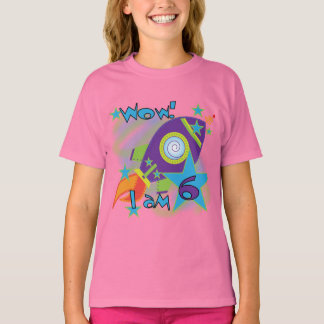 Eco de cohetes 6ª camisetas de cumpleaños y regalo