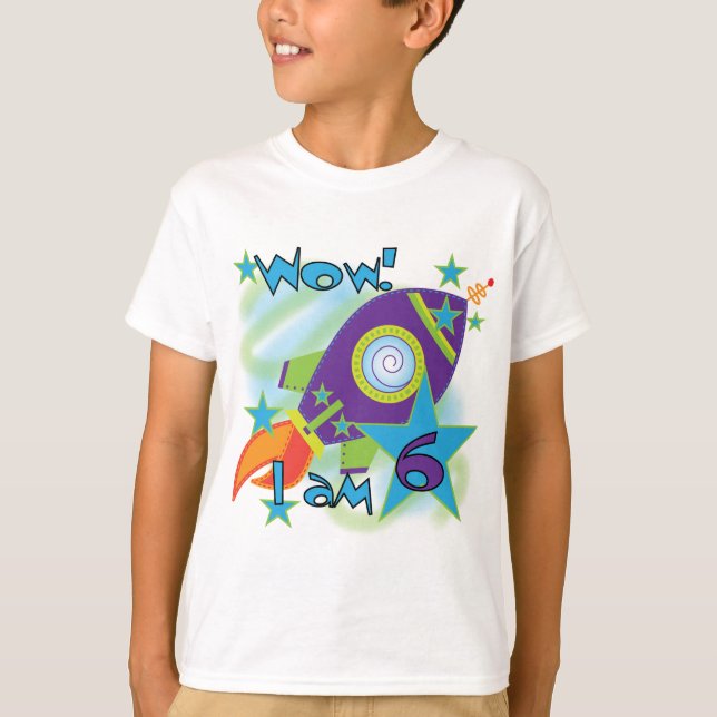 Eco de cohetes 6ª camisetas de cumpleaños y regalo (Anverso)
