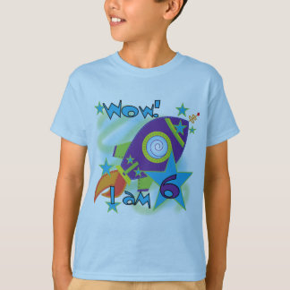 Eco de cohetes 6ª camisetas de cumpleaños y regalo