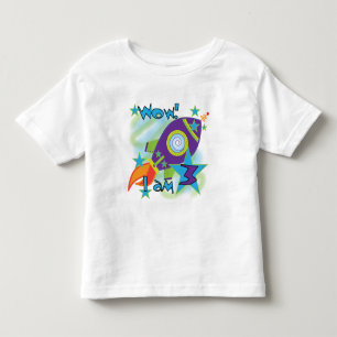 Eco de cohetes camisetas de tercer cumpleaños y re