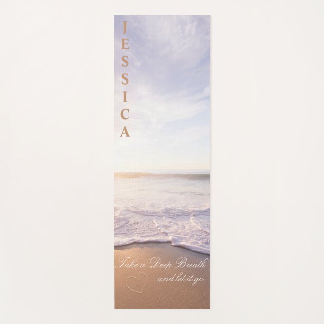 Eco Friendly Beach Personalizado Yoga Mat (Anverso)