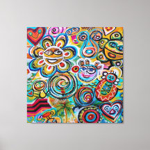 Ecos de Taino y Vejigantes - Arte de Galina Can