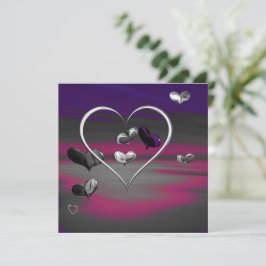 Ecos de una tarjeta de romance metálica