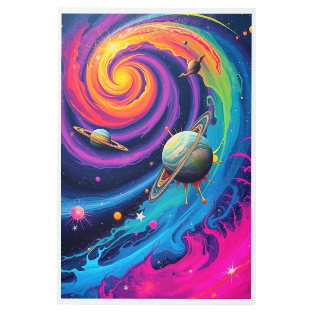 Ecos estelares: arte espacial abstracto moderno (Anverso)