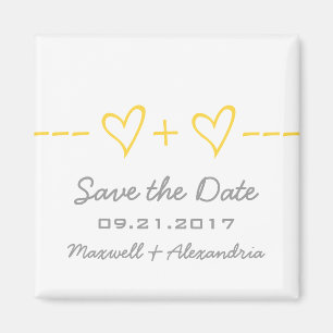 Ecuación del corazón amarillo salve el imán de fec