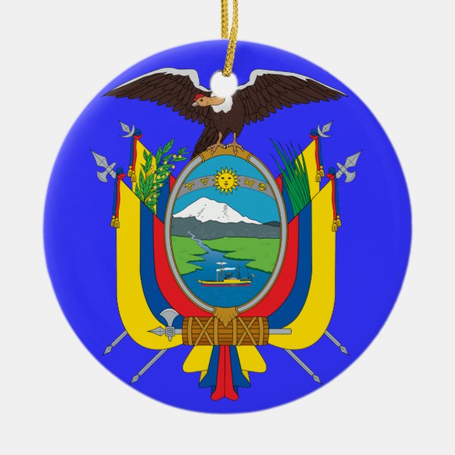 ECUADOR*- ornamento del navidad del escudo de (Frente)