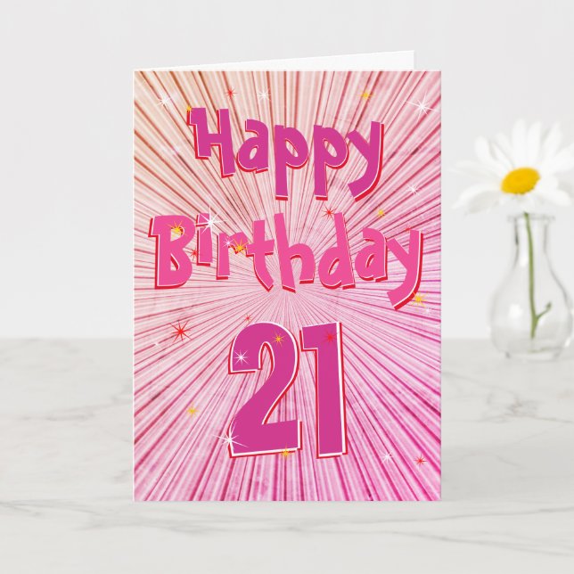 Edad 21 Divertida tarjeta de cumpleaños 21ª Candy  (Planta pequeña)