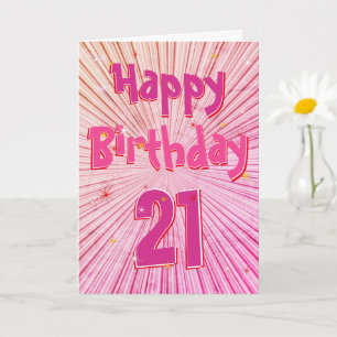 Edad 21 Divertida tarjeta de cumpleaños 21ª Candy