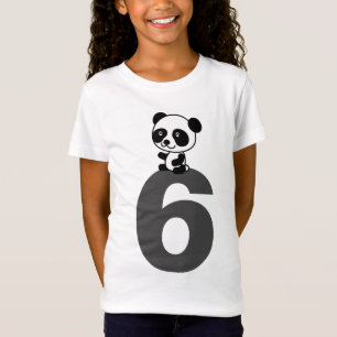 EDAD 6 SEIS Camisetas PANDA BEAR