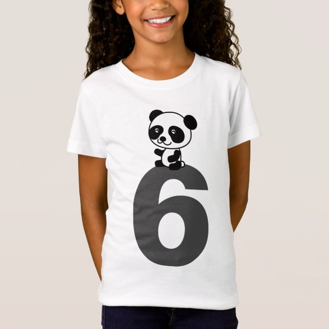 EDAD 6 SEIS Camisetas PANDA BEAR (Anverso)