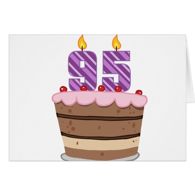 Edad 95 en el pastel de cumpleaños (Anverso (Horizontal))