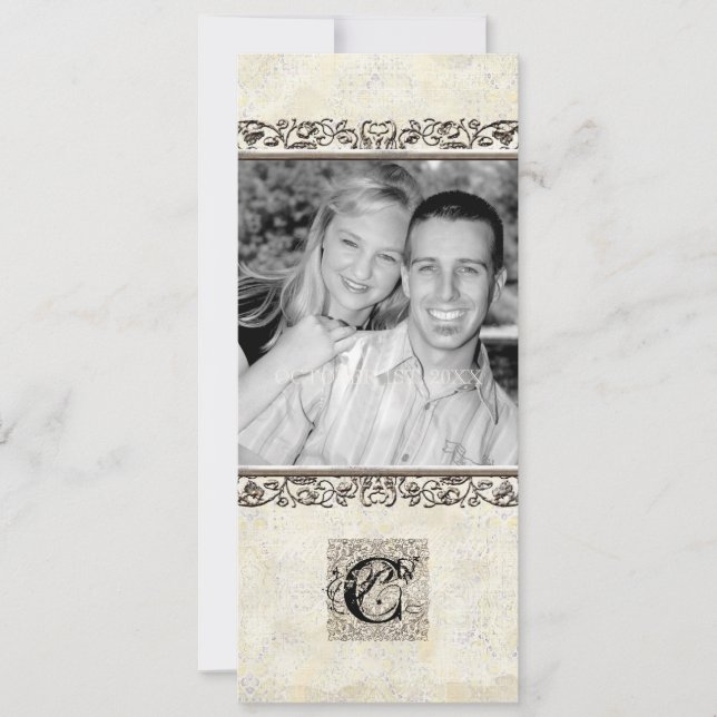 Edad de Elegancia Plata, Invitación a la Boda Foto (Anverso)