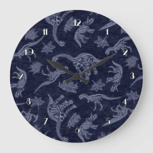 Edad De Los Dinosaurios Patrón De Esqueleto Reloj