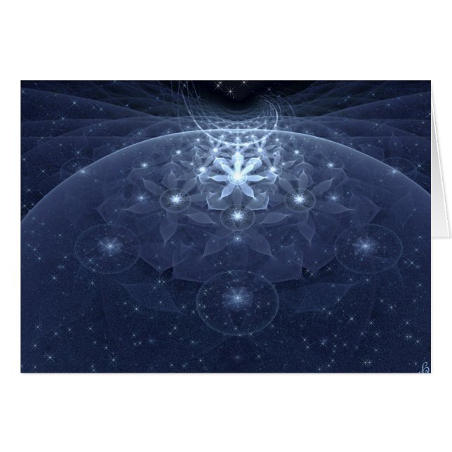 Edelweiss florece arte del fractal (Anverso (Horizontal))