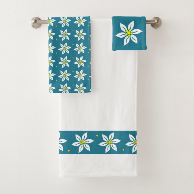 Edelweiss Flores Toalla De Baño Set (In situ)