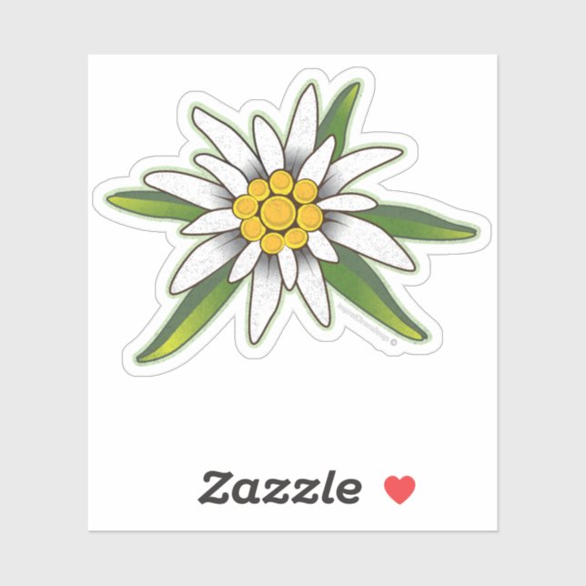 Edelweiss Pegatina (Hoja)