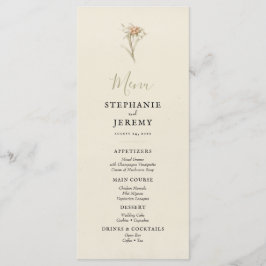 Edelweiss Vintage Floral Menu