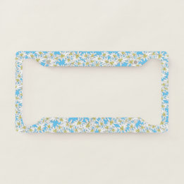 Edelweiss Whimsical Mano Dibujada en Blanco Azul