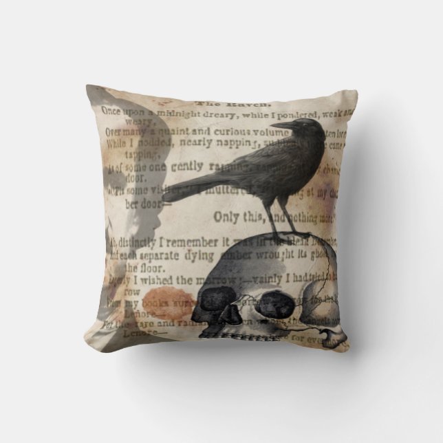 Edgar Allan Poe la almohada del cuervo y del (Anverso)