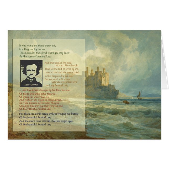 Edgar Allan Poe Poem Annabel Lee (Anverso (Horizontal))