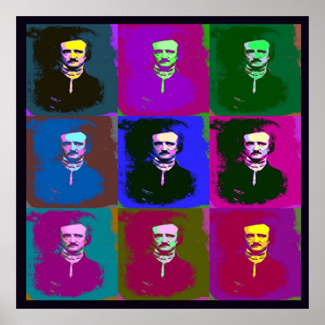 Edgar Allan Poe Pop Art Posters & Impresiones (Frente)