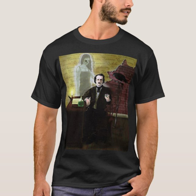 Edgar Allen poe en una camiseta (Anverso)