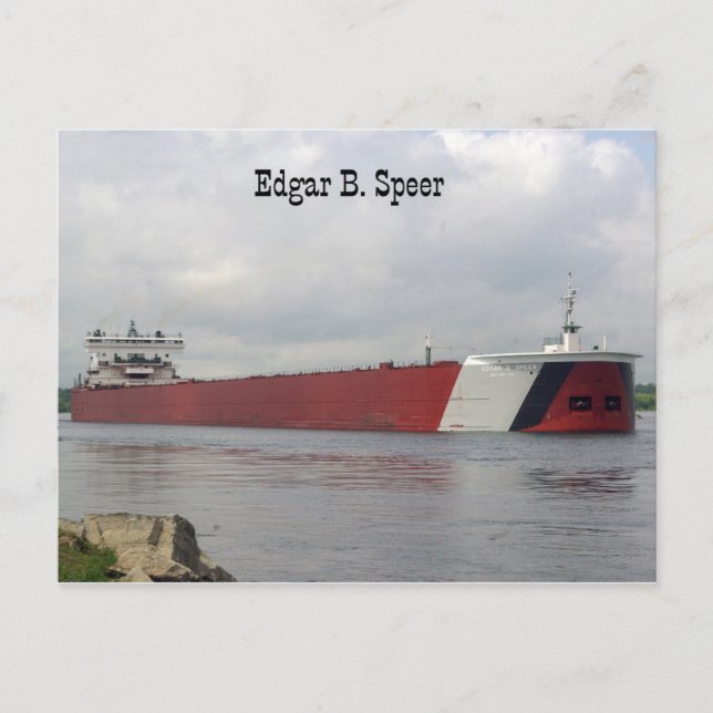 Edgar B. Tarjeta postal Speer (Anverso)