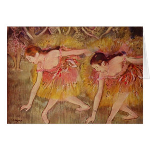 Edgar Degas Bailarines Bending Card
