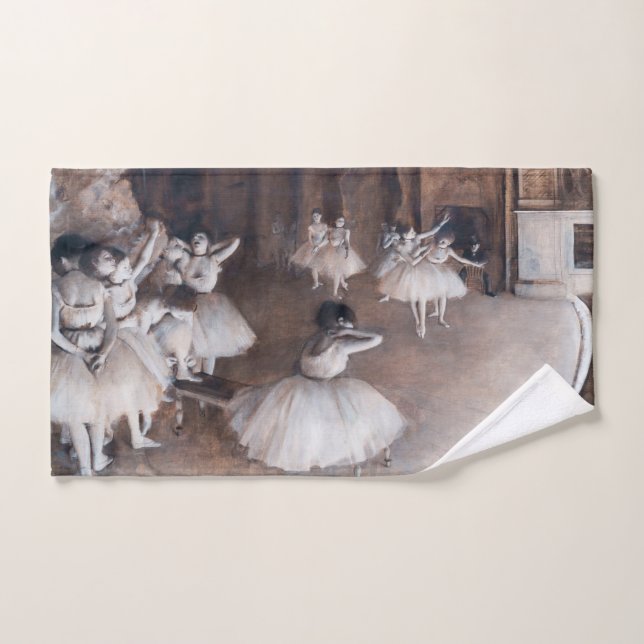 Edgar Degas - Ensayo de ballet sobre el escenario (Toalla de mano)