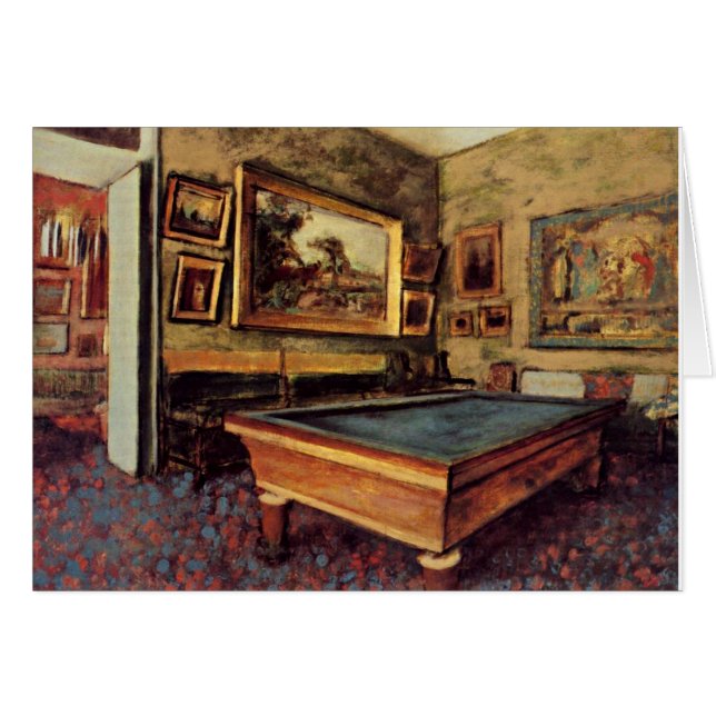 Edgar Degas, La Sala de Billar (Anverso (Horizontal))