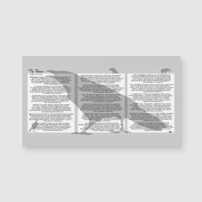 Edgar Poe The Raven (Anverso)