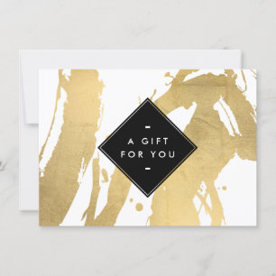 Edgy Faux Gold Brushstrokes Certificado de regalo