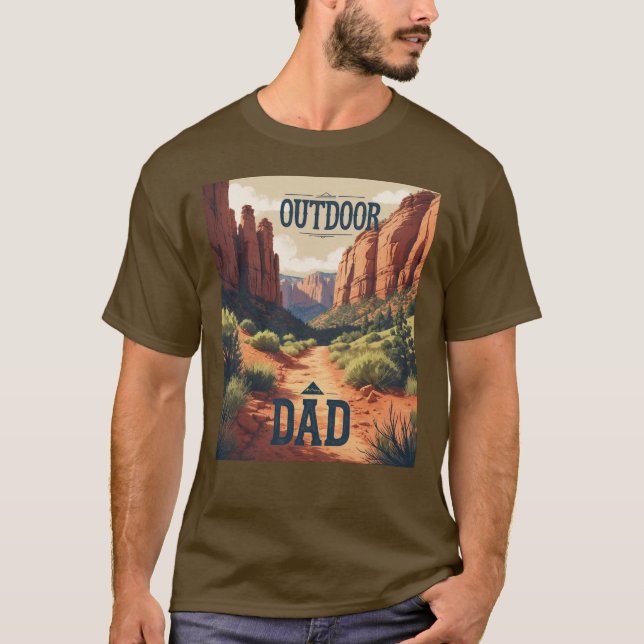 Edición de pista para papá al aire libre camiseta  (Anverso)