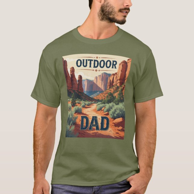 Edición de pista para papá al aire libre camiseta  (Anverso)