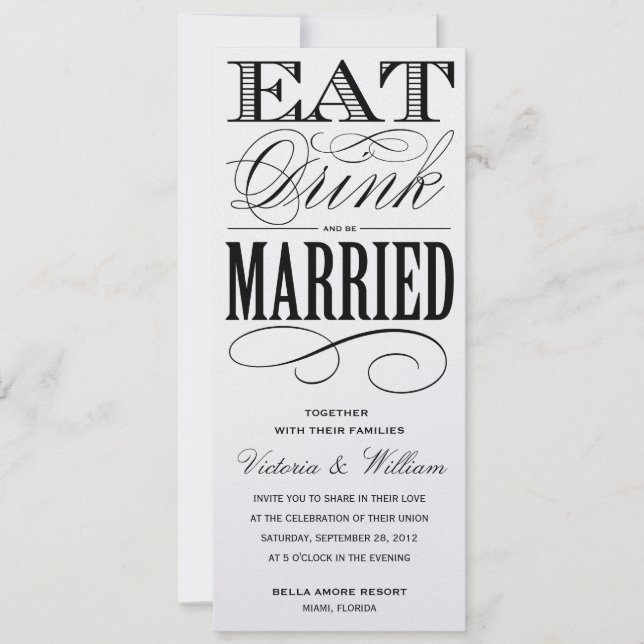 EDICIÓN DEL LIMPIAPARABRISAS| INVITACIÓN DE BODA (Anverso)