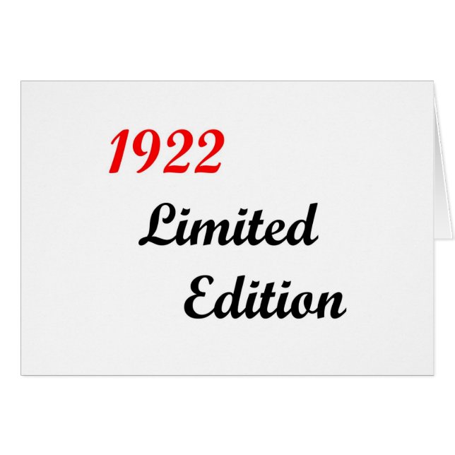 Edición limitada 1922 (Anverso (Horizontal))