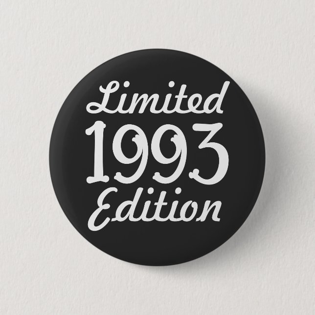 Edición limitada de 1993 Botón de cumpleaños númer (Anverso)