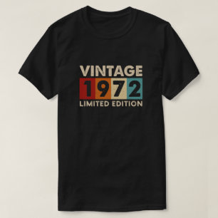 Edición limitada de Vintage 1972, camisetas de cum