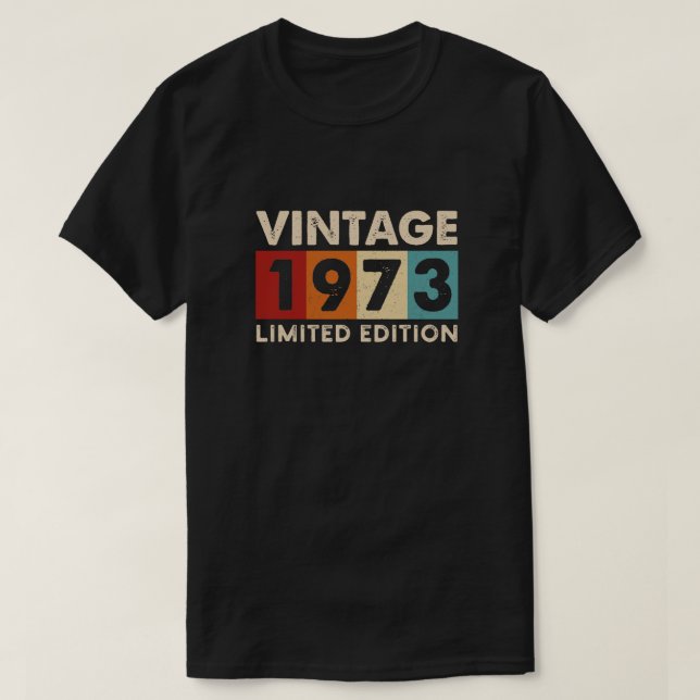 Edición limitada de Vintage 1973, camisetas de cum (Diseño del anverso)