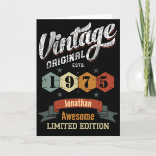 Edición Limitada Retro Tarjeta De Cumpleaños Para