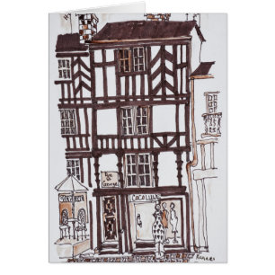 Edificio con entramado de madera Rennes, Bretaña,