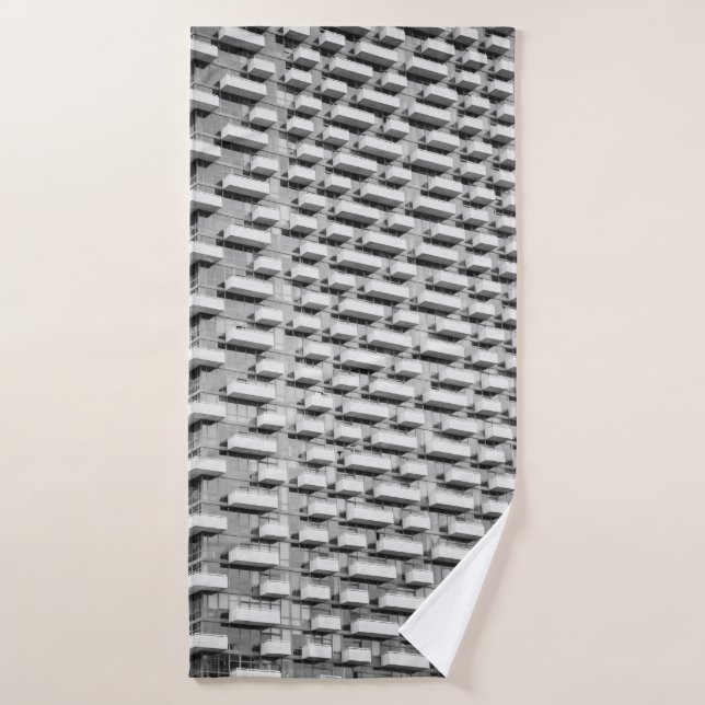 EDIFICIO DE CONCRETO GRIS (Toalla de baño)