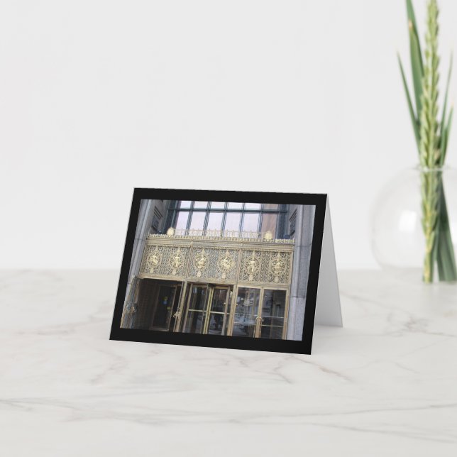 Edificio de Fisher, tarjeta de nota de Detroit, (Anverso)