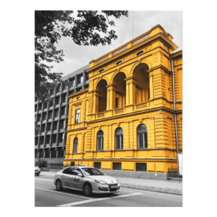 Edificio de la ciudad amarilla fotografía Minimali