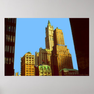 Edificio de Nueva York Woolworth - impresión del